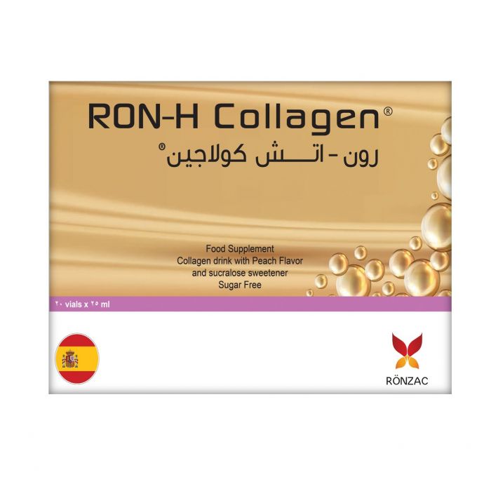 رون-إتش كولاجين للشعر بنكهة الخوخ لتعزيز نمو الشعر - 20 كيس