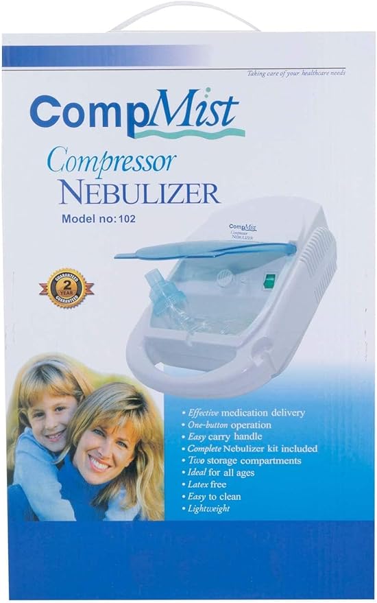 جهاز نيبولايزر Comp Mist مع قناع للكبار والأطفال وجلسات بخار منزلية